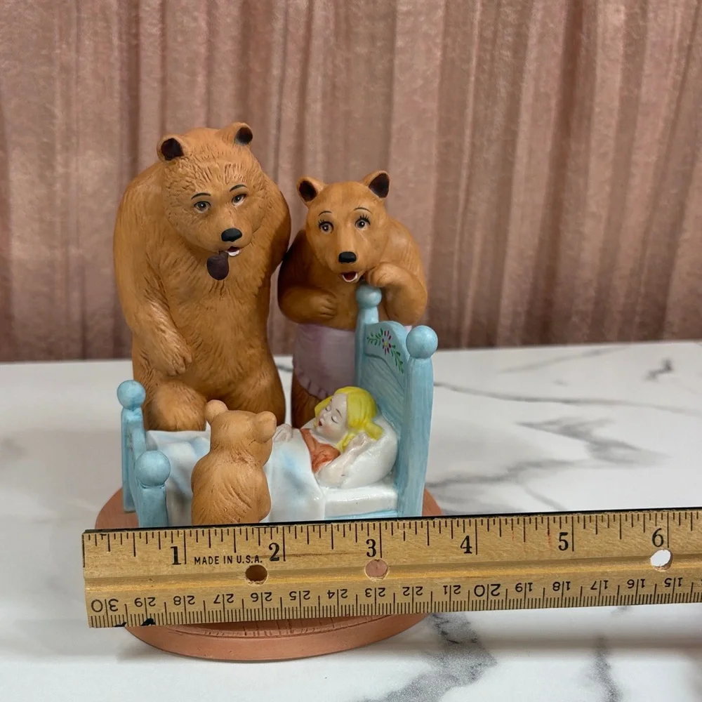 Danbury Mint Goldilocks And The Three Bears porcelain figurine